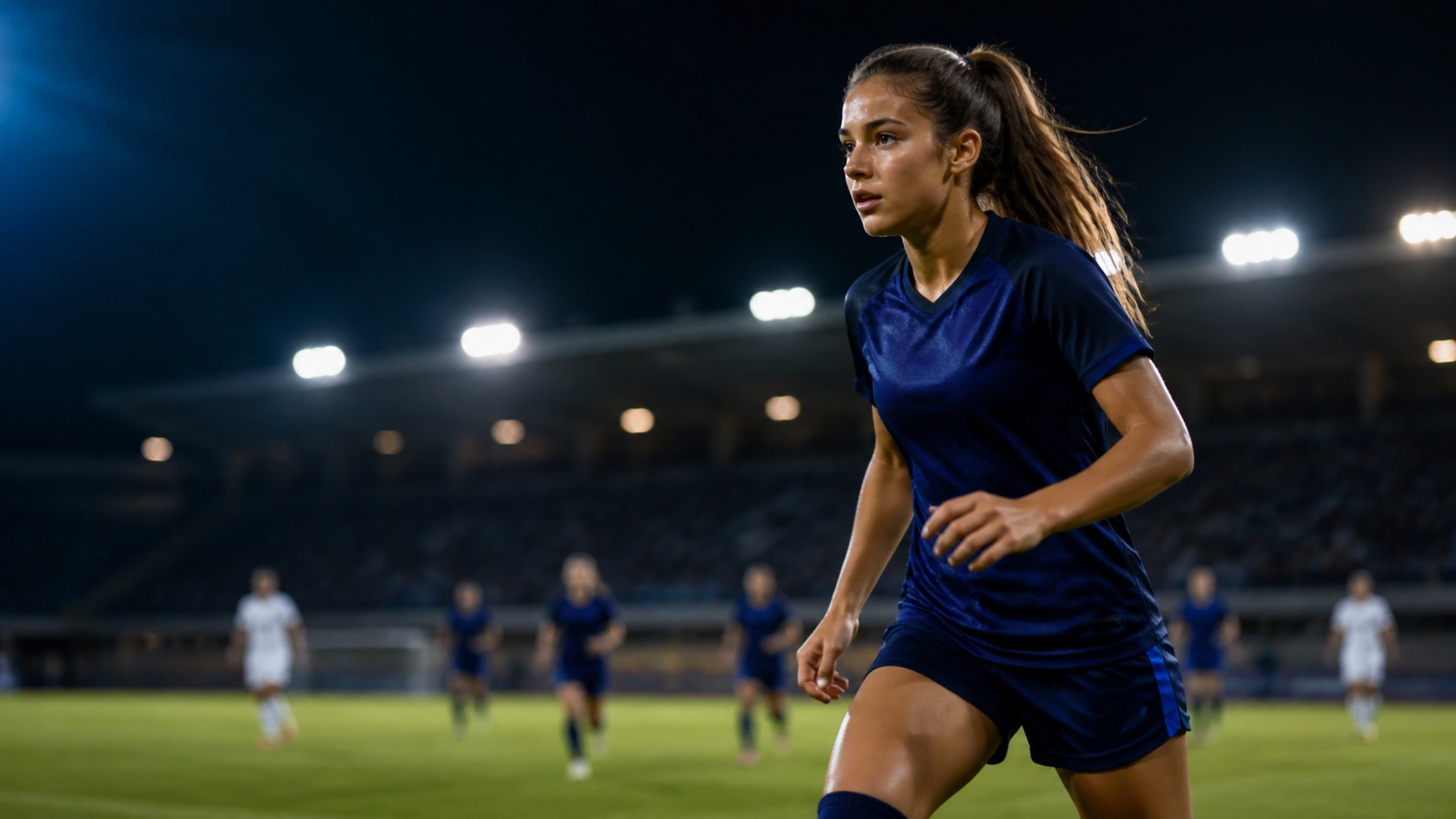 Soccer athlete returning to the next play with focus under pressure